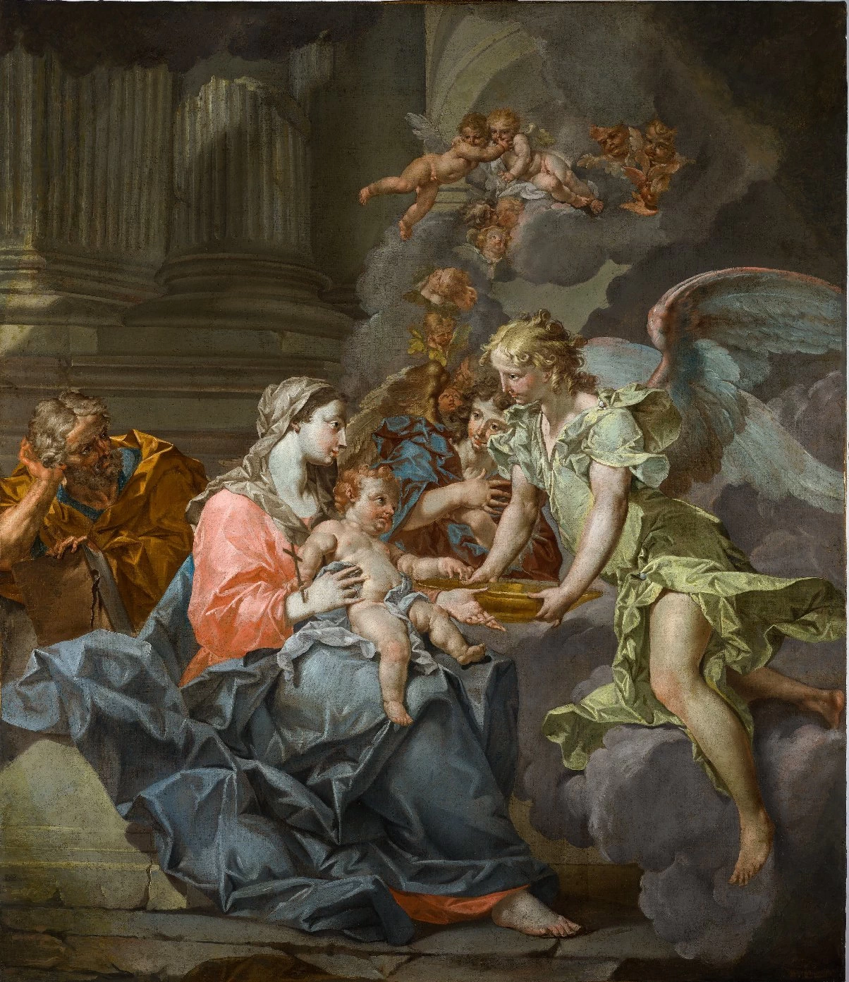 Sacra famiglia con angeli - Gallerie Nazionali di Palazzo Spinola , Genova